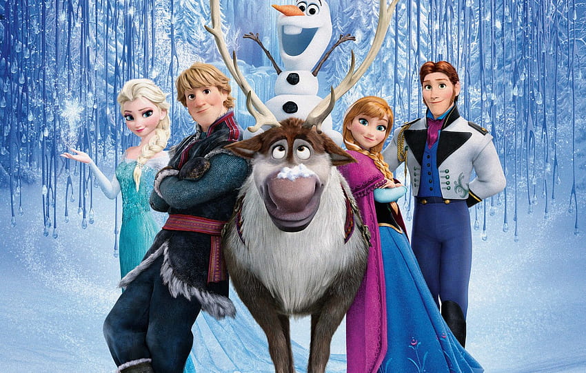 1290x2796px, 2K Free download | snow, snowflakes, ice, deer, snowman