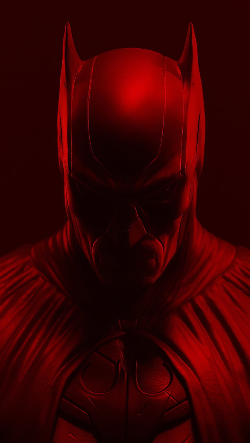Czerwony Batman Ultra, czerwone logo Batmana Tapeta na telefon HD
