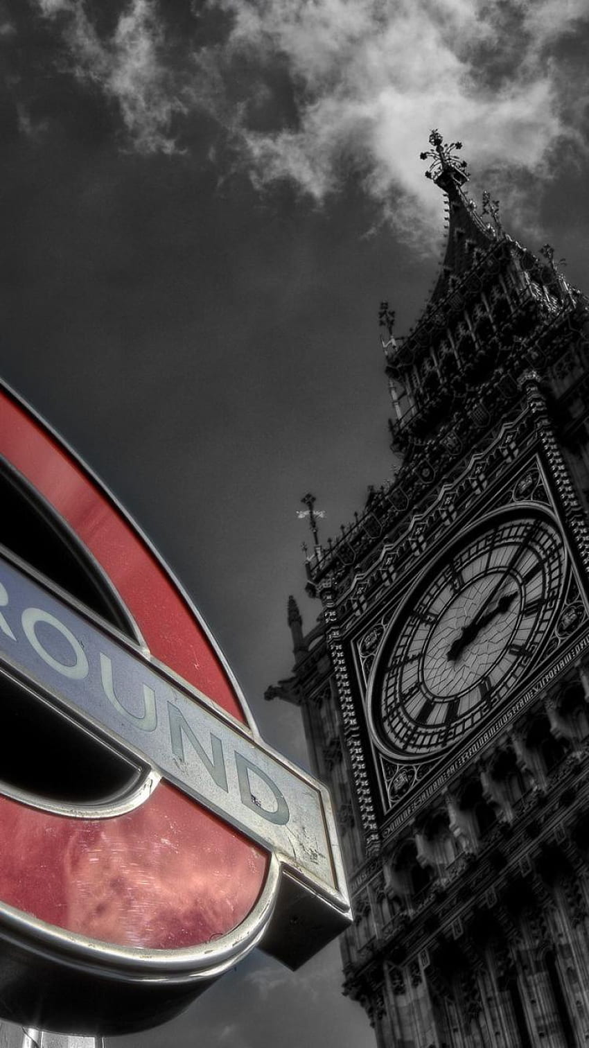 Ciudades de Big Ben de Londres en blanco y negro, Gran Manzana fondo de pantalla del teléfono