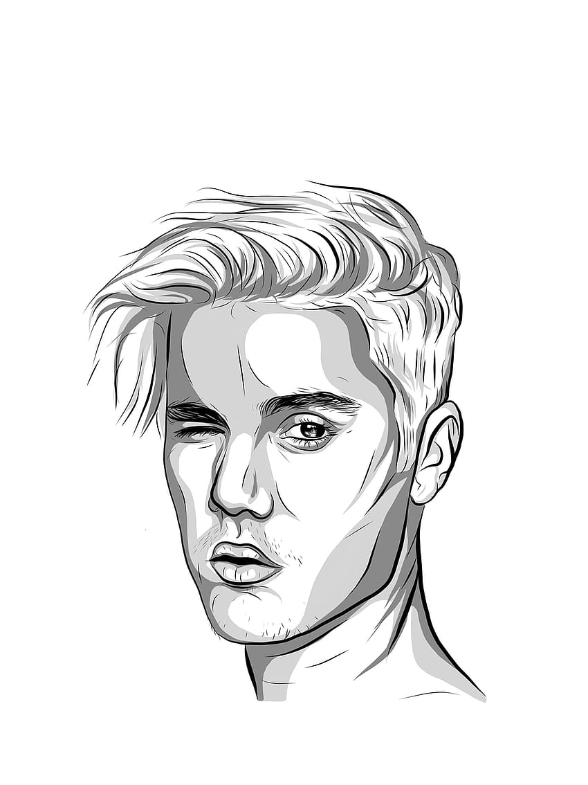 Justin Bieber Charcoal Drawing 8.5 X 11 Professional Print - Etsy New  Zealand