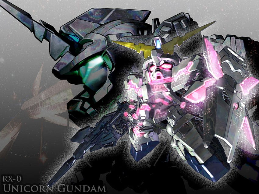 SD Gundam Unicorn, chibi, beyaz, anime, yok etme modu, gundam, oyun, unicorn, sd gundam HD duvar kağıdı