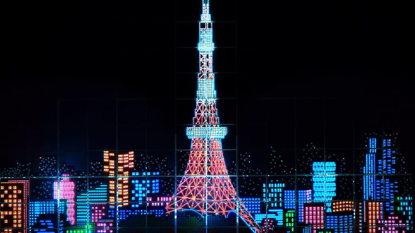 TOKYO PEN PIXEL, Tokyo Pixel Art HD wallpaper