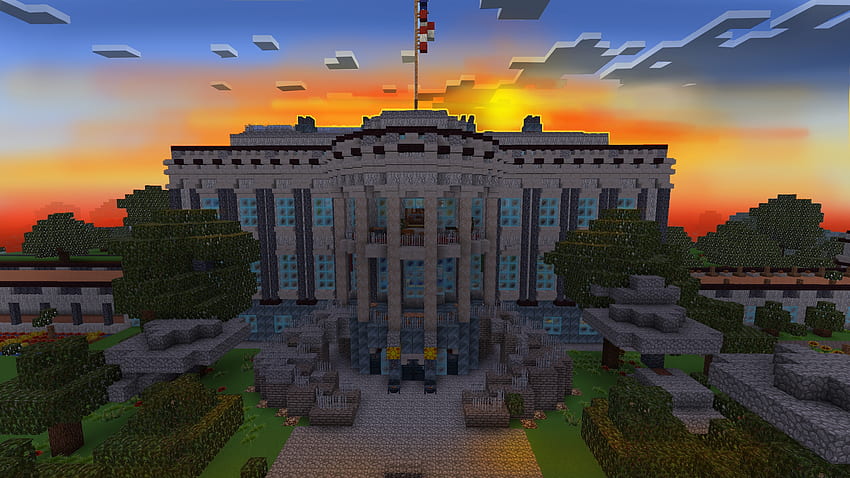 HOW TO BUILD THE WHITE HOUSE IN MINECRAFT! HD wallpaper