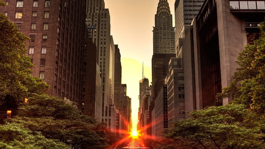 Kahverengi Yüksek Katlı Beton Binalar, Manhattan, New York City HD duvar kağıdı