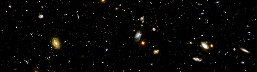 espaço, Galáxia, Hubble Deep Field /, 3840x1080 Espaço papel de parede HD