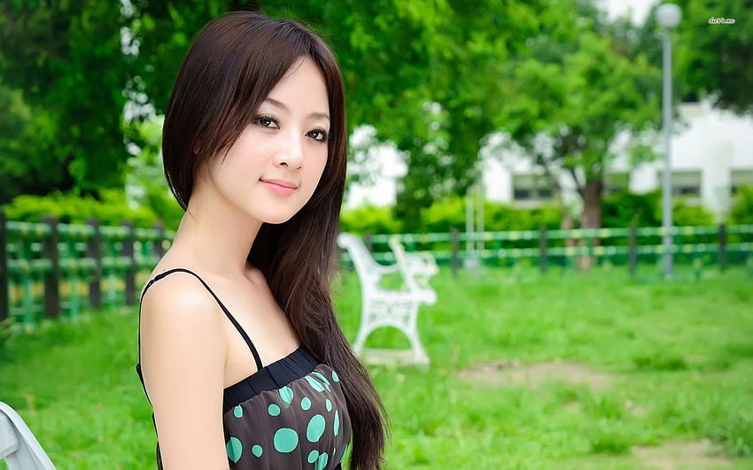สวย เอเชีย ผู้หญิง หญ้า เอเชีย สีน้ำตาล วอลล์เปเปอร์ HD