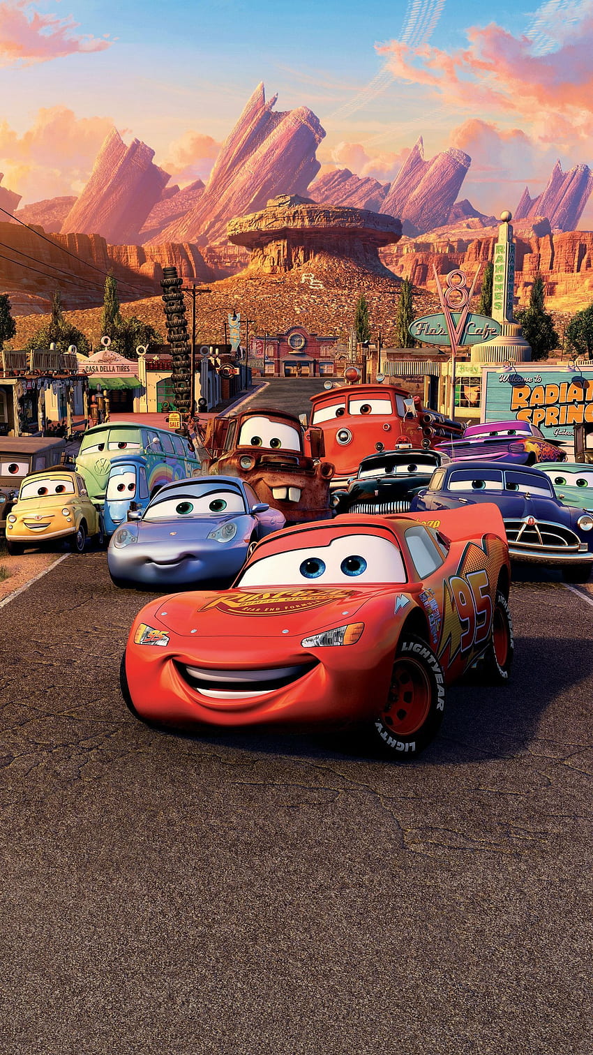 Cars (2006) Phone . Moviemania. Cars cartoon disney, Disney cars , Cars movie, Carros Disney HD phone wallpaper