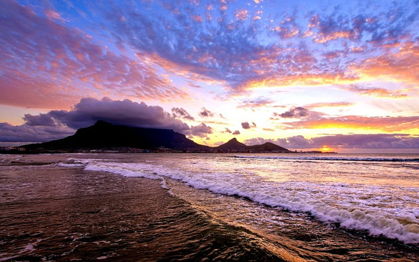 Ocean View, luz del sol, colores, pacífico, amanecer, belleza, olas, asombroso, montañas, océano, puesta de sol, mar, paisaje, hermoso, olas del océano, vista, nubes, naturaleza, cielo, encantador, esplendor fondo de pantalla