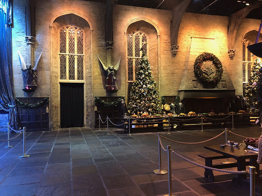 Harry-Potter-Teams und Zoom-Hintergrund, Große Halle von Hogwarts HD-Hintergrundbild