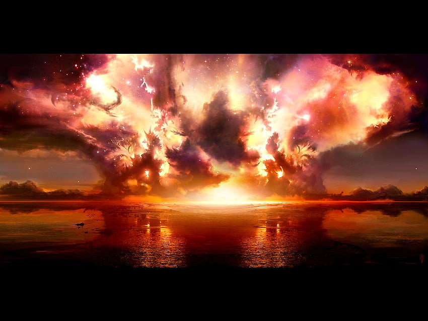 Sci-Fi-Landschaft der Landschaft, Sci-Fi-Rot HD-Hintergrundbild