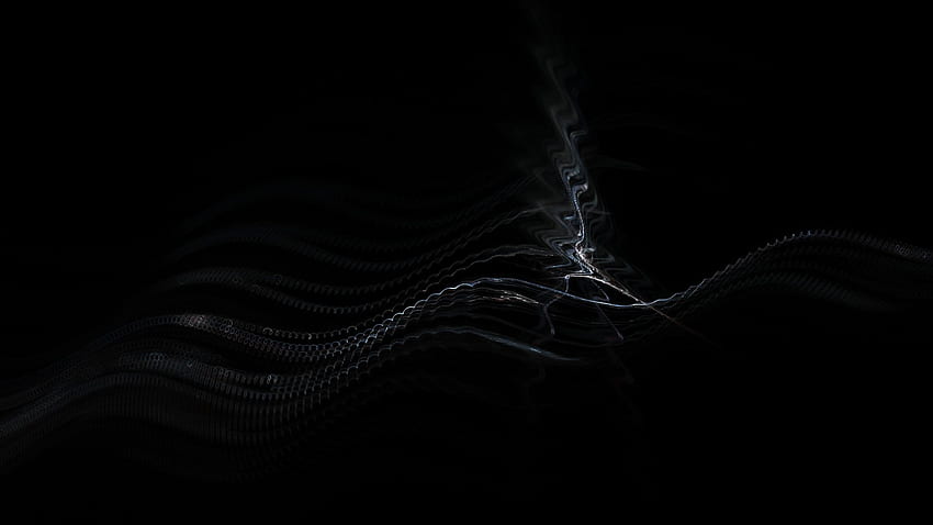 Fraktal, Zahl, Schwarzes Fraktal HD-Hintergrundbild