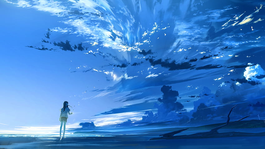 Blauer Himmel-Anime HD-Hintergrundbild