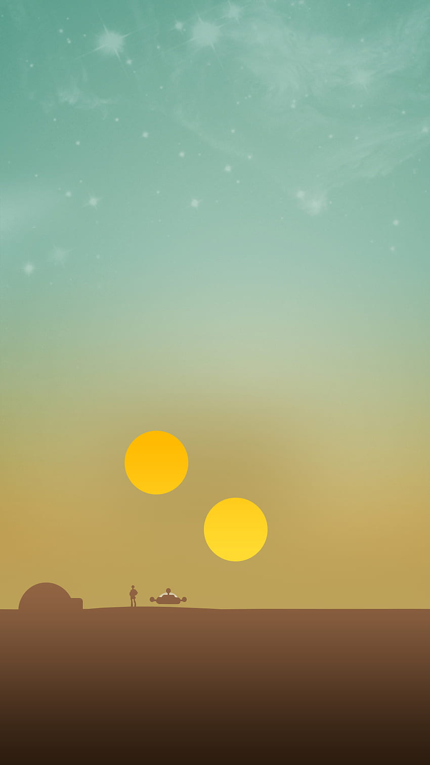 Tatooine . Tatooine, Minimal Star Wars HD phone wallpaper