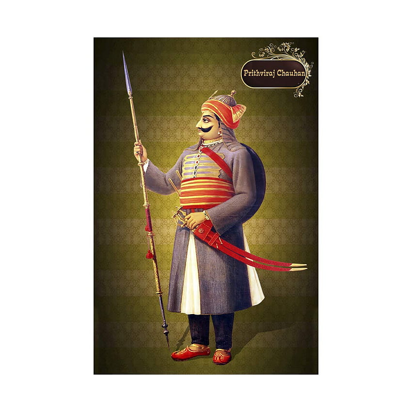 Pnf Decorative Art Print of Prithviraj Chauhan Wall Poster (12 inch X 18 inch, Rolled) (Leaders 11, ) : Home & Kitchen HD phone wallpaper
