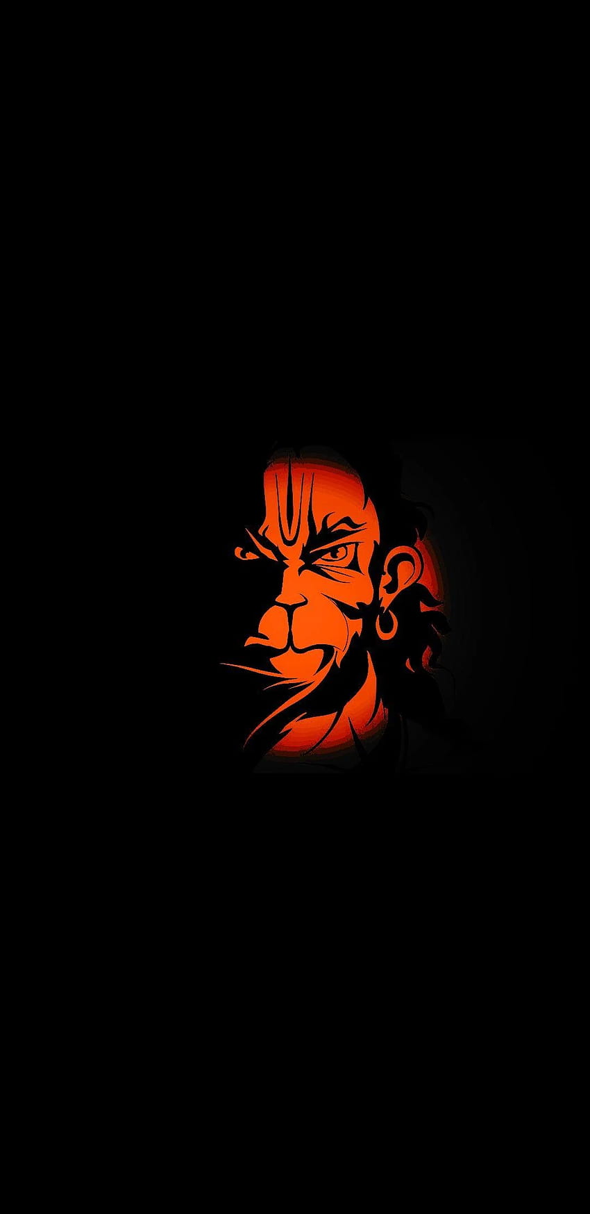 Ponsel Hanuman Amoled, Wajah Hanuman wallpaper ponsel HD