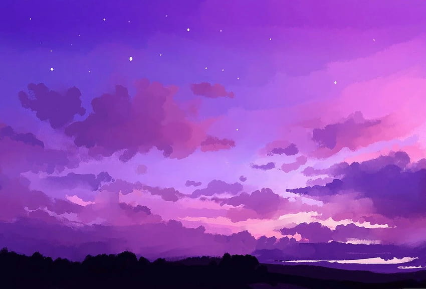 Landschaft Lila Ästhetik, Landschaft Lavendel HD-Hintergrundbild