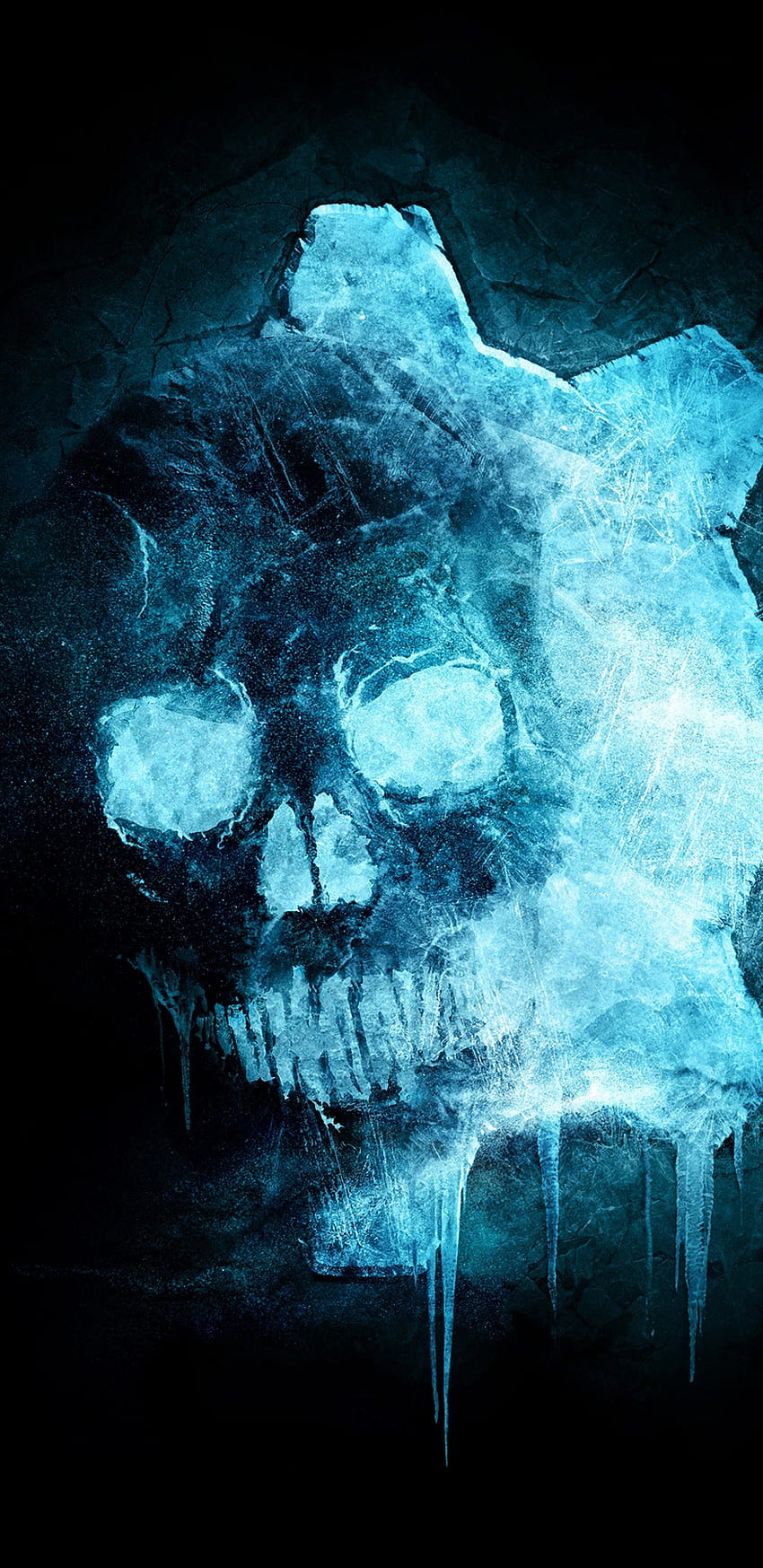 Gears 5 Skull Logo, Skull Apple Logo HD phone wallpaper