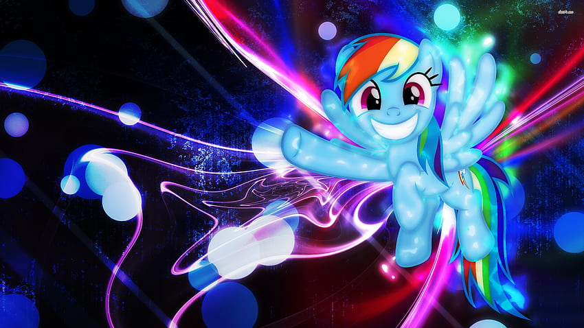 Happy Rainbow Dash - My Little Pony - Cartoon HD wallpaper