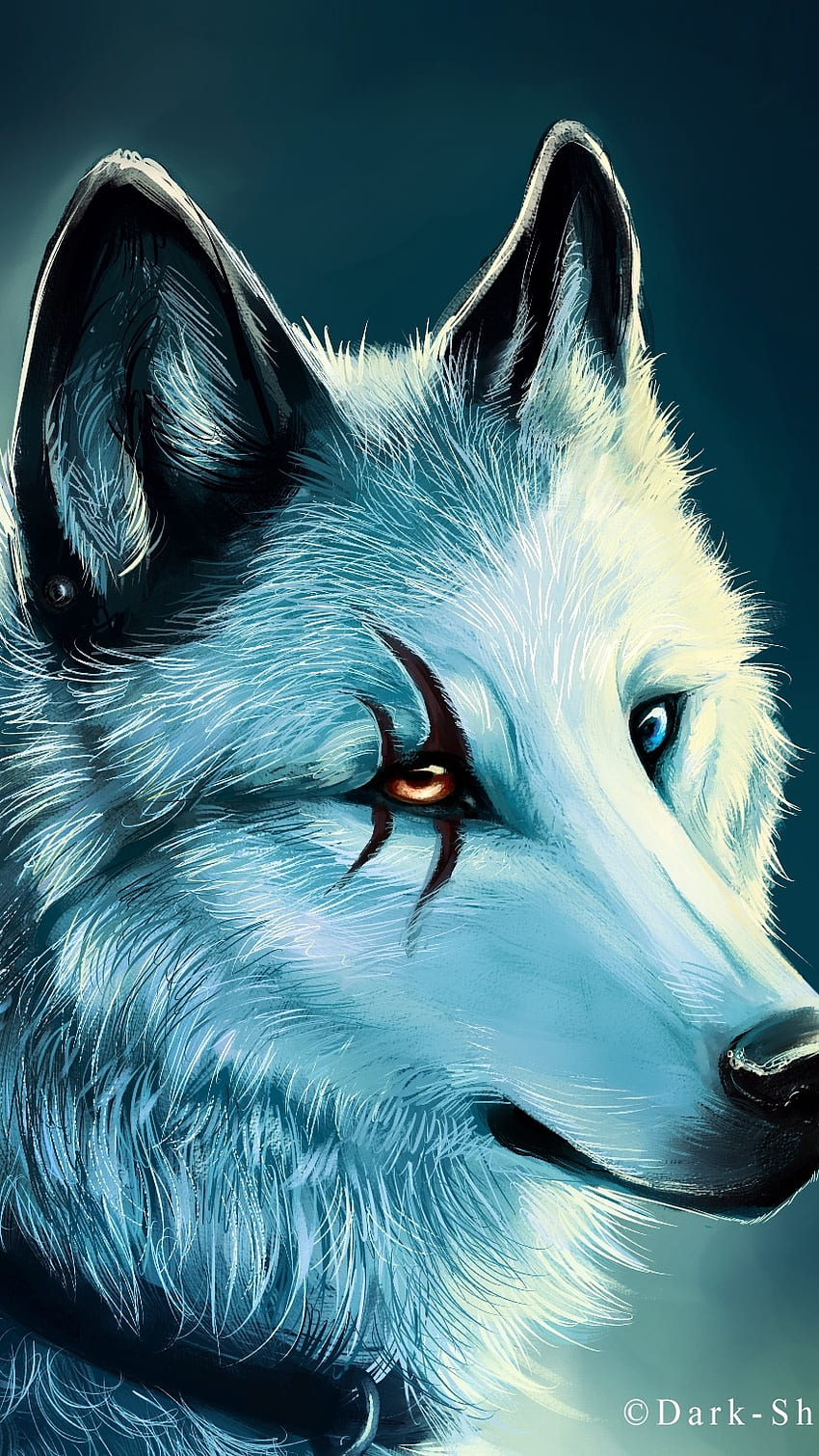 Wolf, Wolf Painting HD phone wallpaper