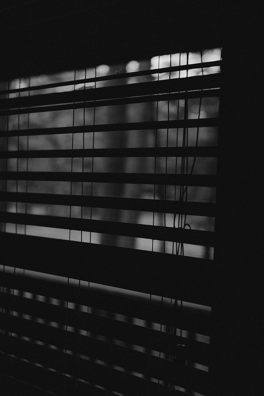 Dark, Bw, Chb, Stripes, Streaks, Window, Jalousie HD phone wallpaper