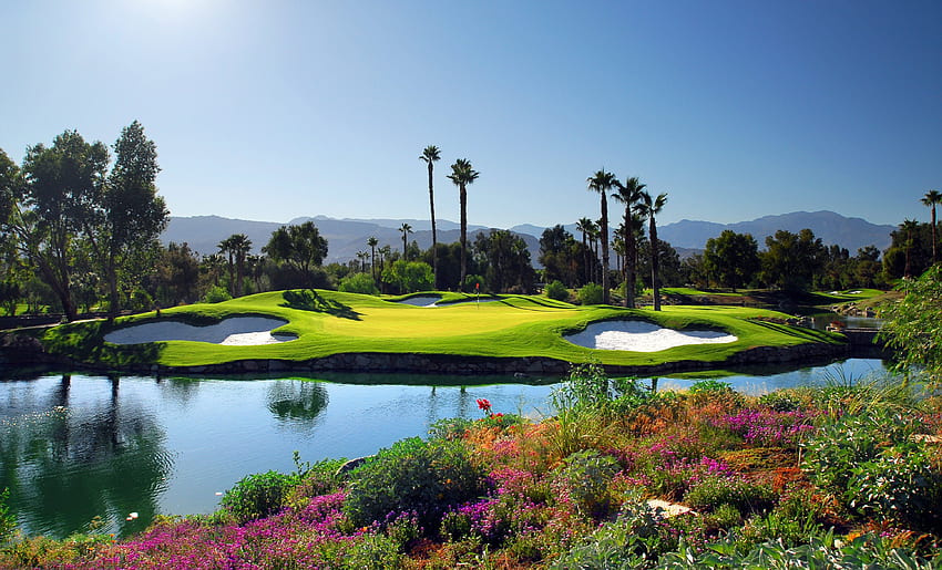 Зашеметяващо голф игрище - голф курорт Indian Wells HD тапет