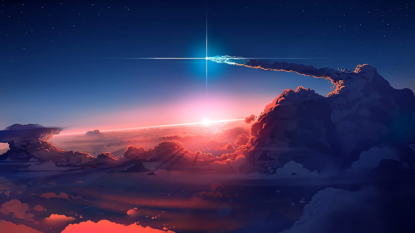 Awan, langit, anime Wallpaper HD