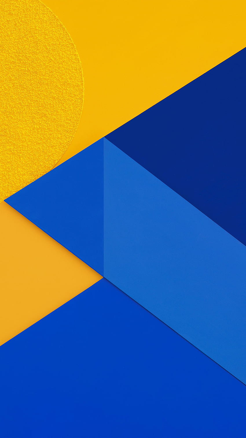Android Marshmallow Nuevo Azul Amarillo Patrón Android fondo de pantalla del teléfono