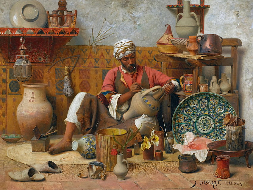 Men Jean Discart, The Pottery Workshop, Tangiers HD wallpaper