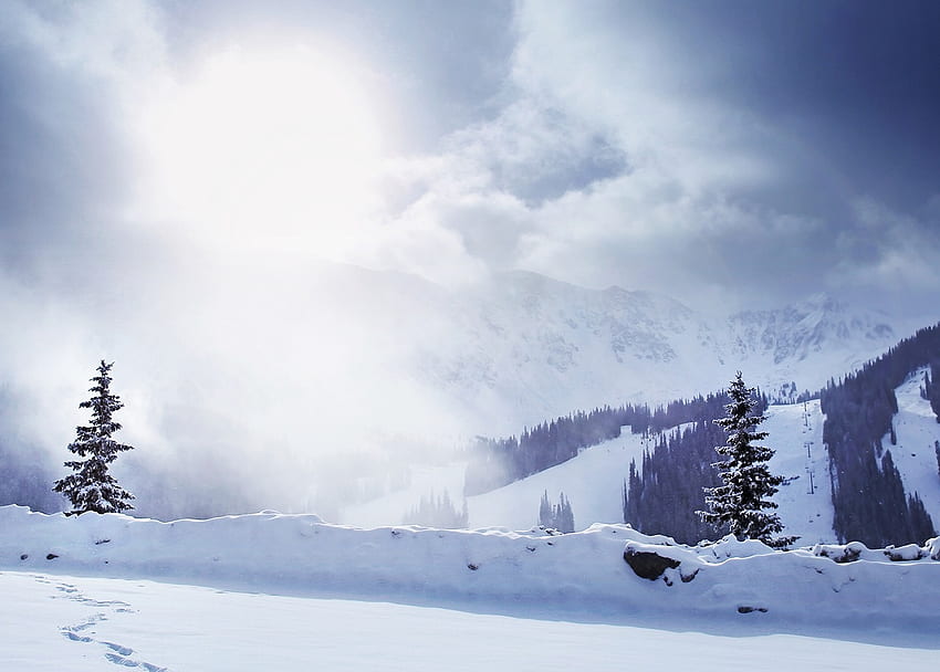 Latar Belakang Salju Windows 10, Jendela Salju Wallpaper HD