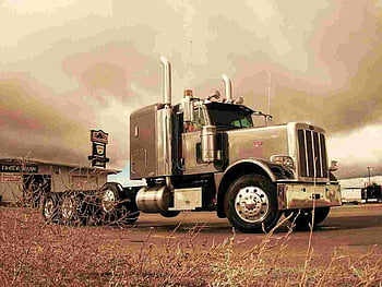 Wallpaper Trucks Peterbilt Black automobile