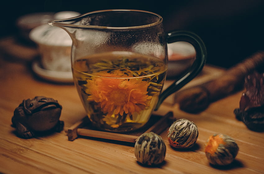 Jedzenie, pączek, kubek, picie herbaty, spotkanie przy herbacie, herbata związana, pokrewna herbata Tapeta HD