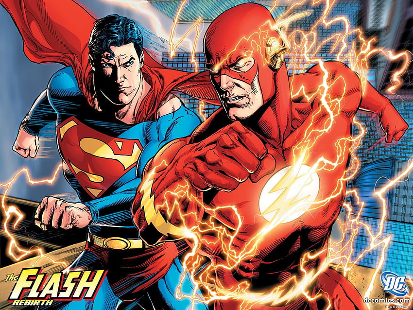 The Flash The Flash :) et arrière-plan, DC Rebirth Fond d'écran HD