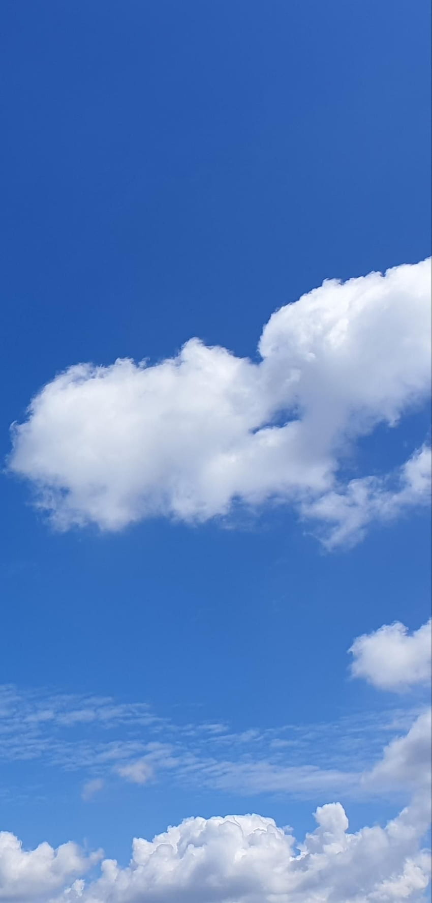 White Clouds On The Blue Sky Nature iPhone Wallpapers Free Download