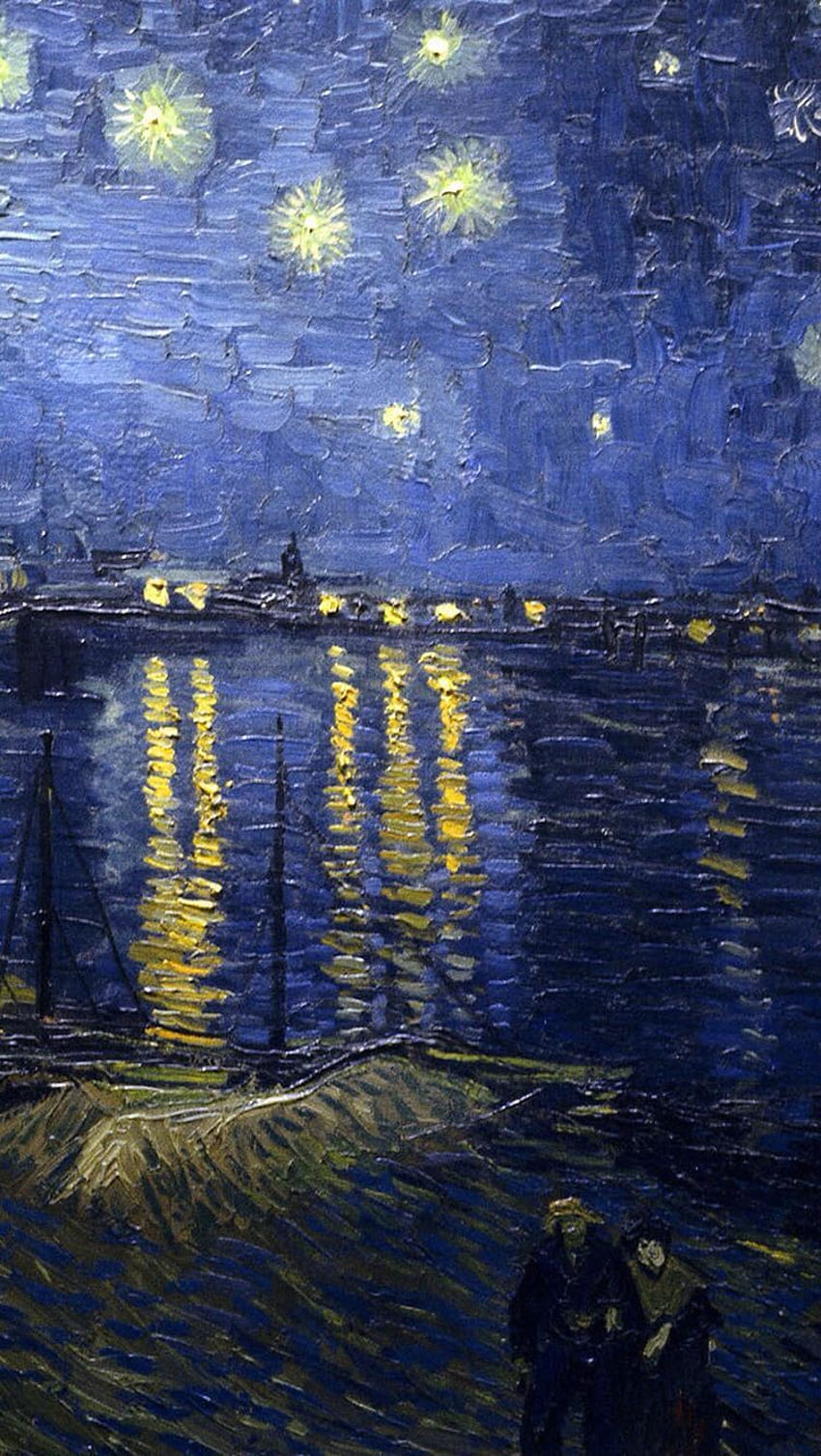 Noche estrellada Van Gogh (52), Tumbler Van Gogh iPhone fondo de pantalla del teléfono