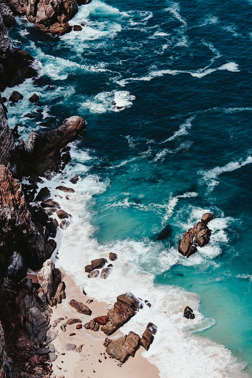 naturaleza, rocas, orilla, banco, costa, marea, marea alta fondo de pantalla del teléfono