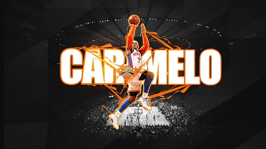 Carmelo Anthony New York Knicks Hintergrund, Carmelo Anthony Logo HD-Hintergrundbild