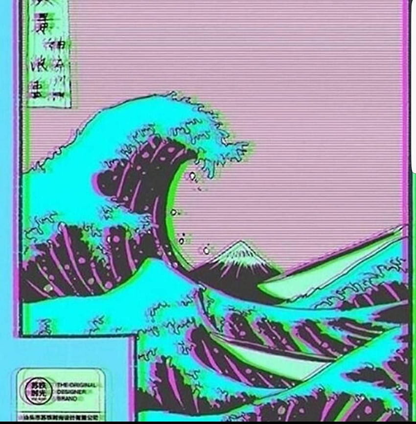 Die große Welle vor Kanagawa - Große Welle vor Kanagawa Vaporwave HD-Handy-Hintergrundbild