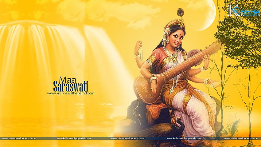 Maa Saraswati Krishna God , , Pics And, Saraswati Mata HD wallpaper