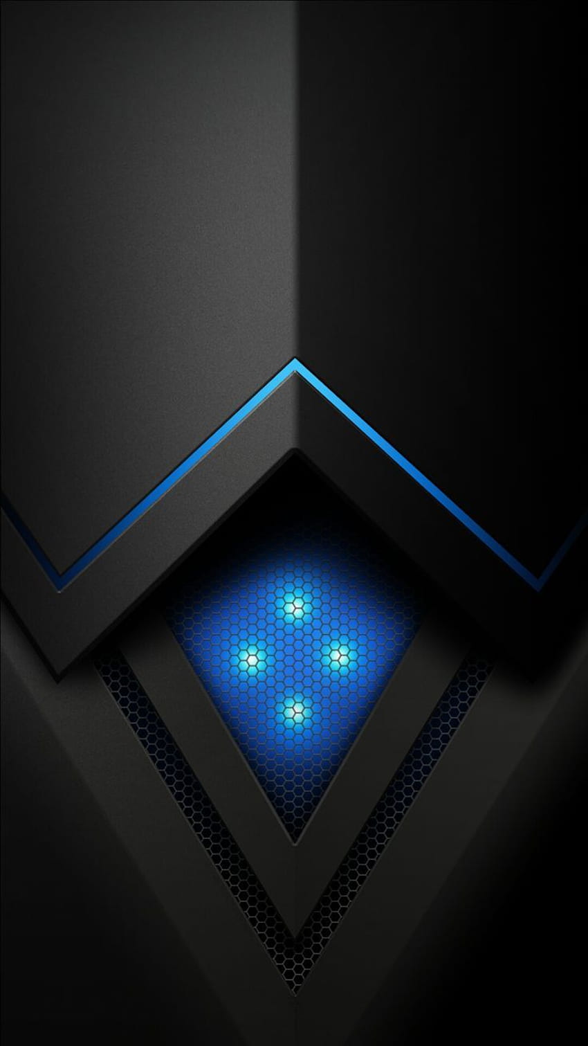 Diseño tecnológico. android, Celular, Q, Cool Black y Neon Blue fondo de pantalla del teléfono