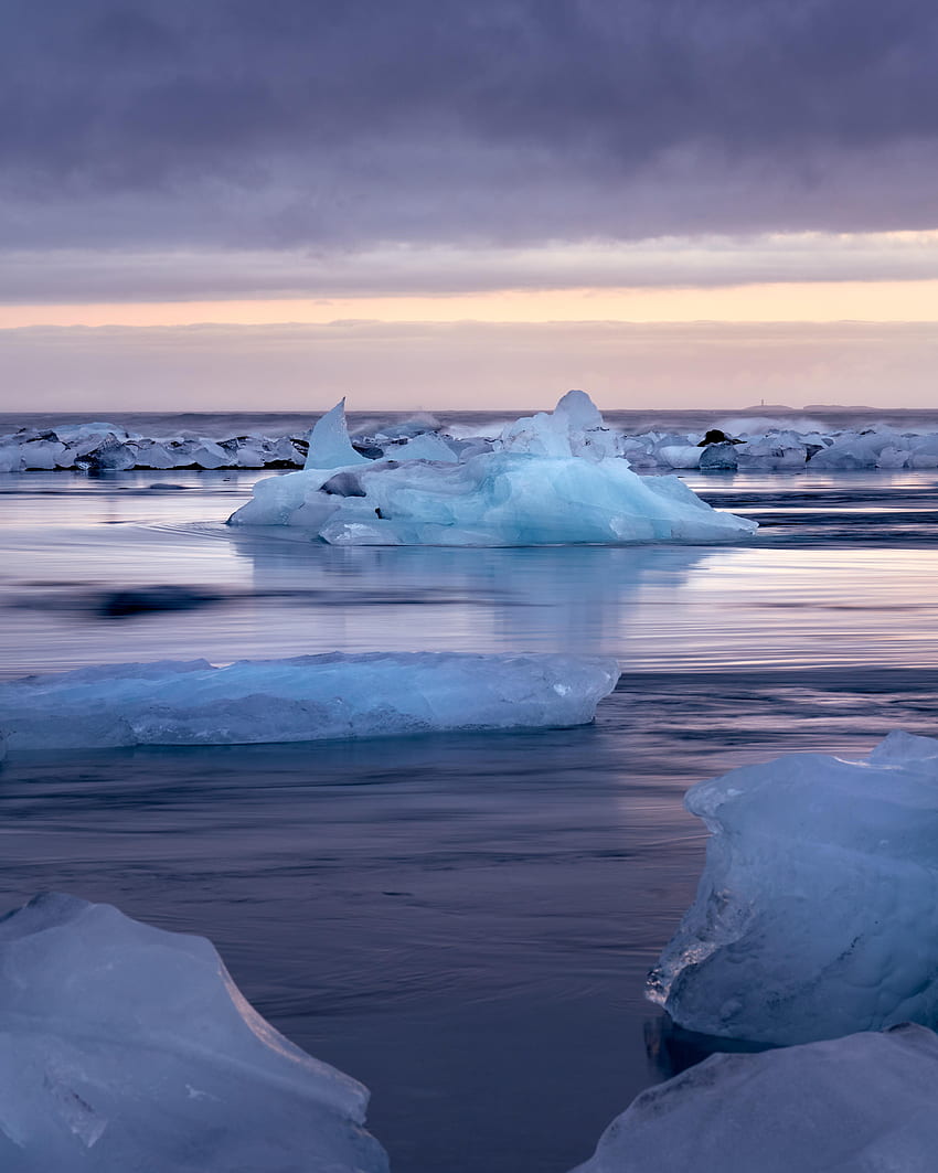 自然, 水, 氷, 地平線, 流氷 HD電話の壁紙