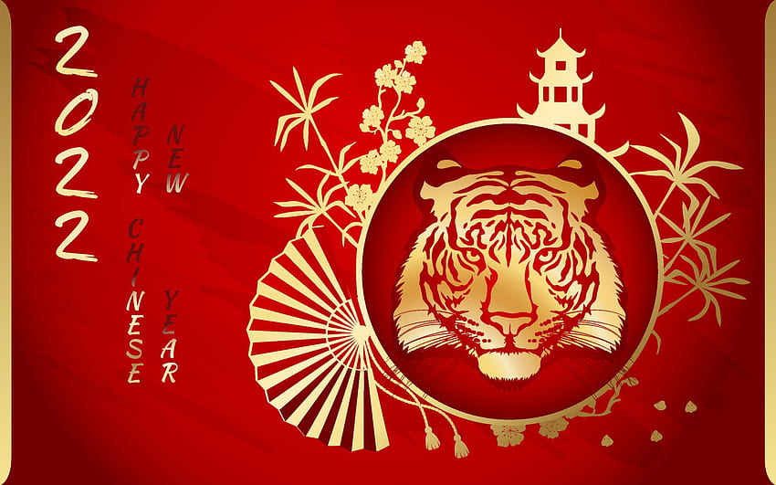 เสือสีทองบนพื้นเจดีย์จีน ไม้ไผ่ ซากุระและพัด สุขสันต์วันตรุษจีนปี 2022 สัญลักษณ์ปี 2022 พร้อมข้อความ 4312511 Vector Art ที่ Vecteezy ปีขาล วอลล์เปเปอร์ HD