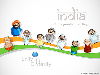 15 August and Independence, Indian Cartoon HD wallpaper | Pxfuel