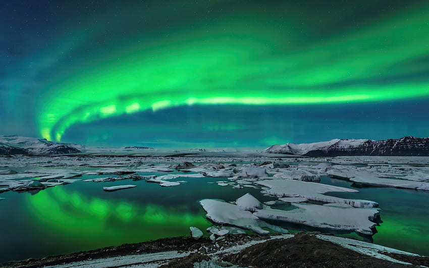 Niesamowita przyroda i kraj — aplikacje dla systemu Windows 10, Islandia Aurora Borealis Tapeta HD