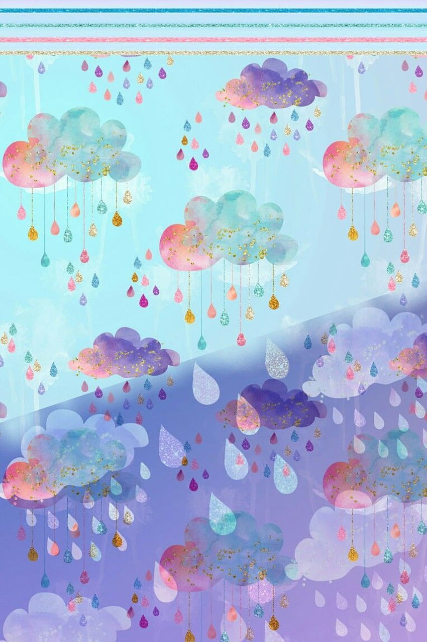 Pastel rain clouds HD phone wallpaper