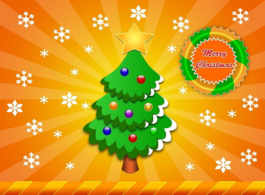 Holidays, Snowflakes, Rays, Beams, Christmas, Holiday, Inscription, Christmas Tree, Star HD wallpaper