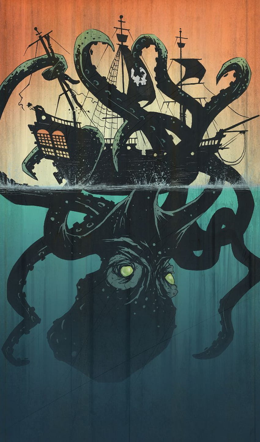 Octopus ou Kracken de Tyler Champion serait un tatouage génial, Kraken Fond d'écran de téléphone HD