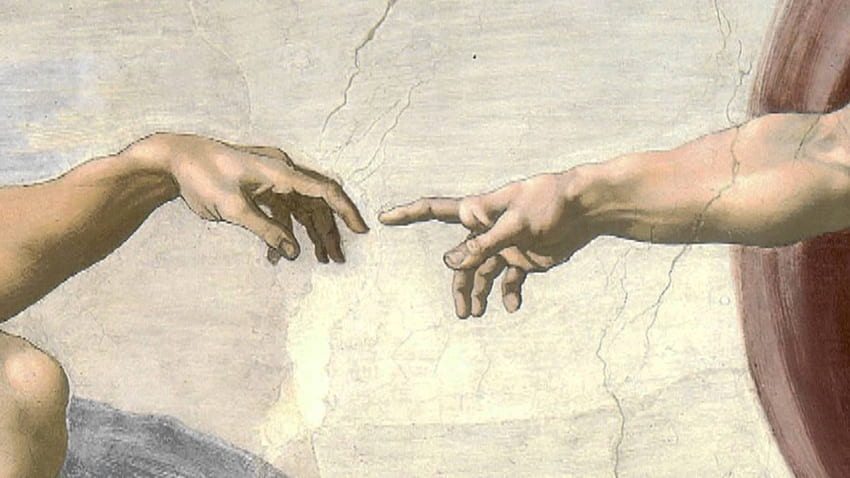 Микеланджело Адам, Сътворението на Адам HD тапет