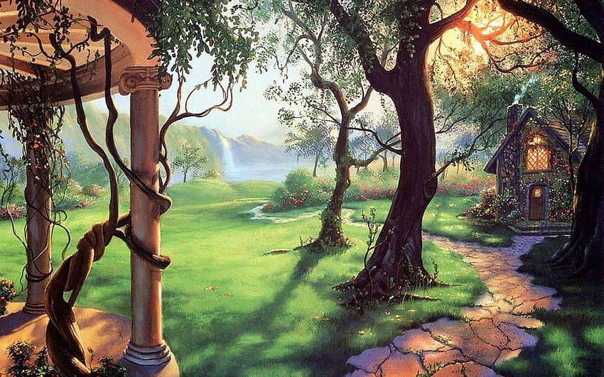 3D Fairy Forest_151111 (1920×1200). Woodland, Garden Fairies HD wallpaper