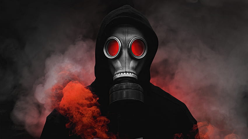 Gas Mask Boy, Artista, , Background e , Anime Boy with Gas Mask papel de parede HD