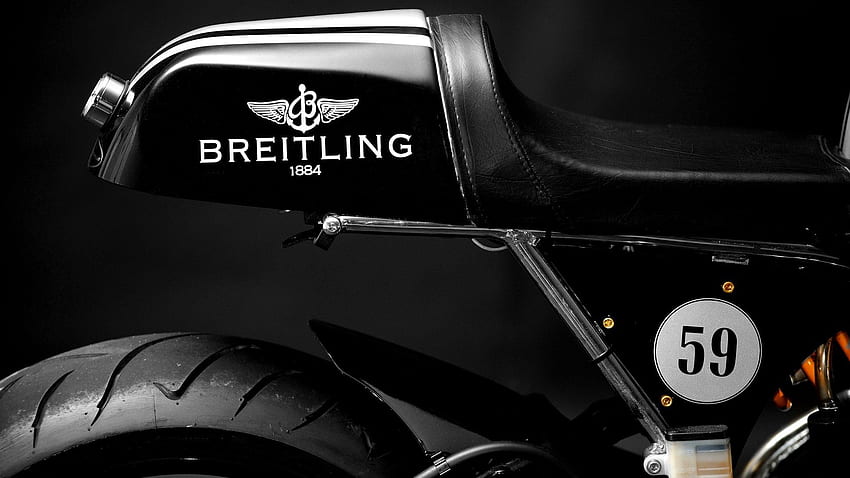 Black Breitling motorbikes motorcycles cafe racer HD wallpaper